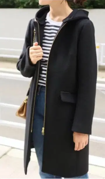 IENA 블랙 롱 코트