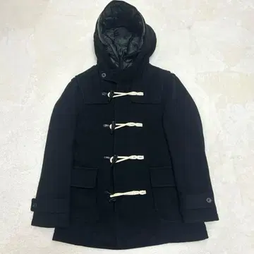 [ 새상품급 ] 하이스트릿 헤링본 라이너 포함 더플 코트 블랙 L