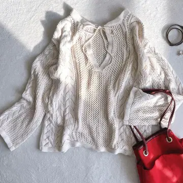 로리즈팜 메쉬 니트 스카시 편직 모리걸 페어리코어 F