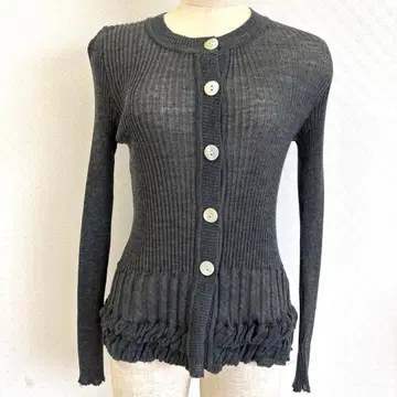 컨디션 최상 ] MS GRACY 프릴 가디건 그레이 40 L