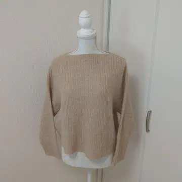 bulle de savon 베이지 알파카 니트 스웨터 F 사이즈
