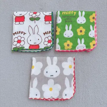 미피 복슬복슬 손수건 핸드 타월 miffy 잡화 3개 세트