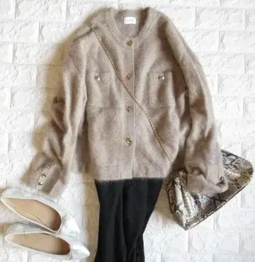 유나이티드 애로우즈 green label relaxing 기모 니트 자켓