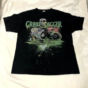 빈티지 그레이브디거 몬스터 잼 티셔츠