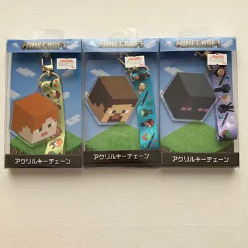 마인크래프트 아크릴 키체인 3개 세트