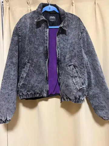 ZARA 그레이 점퍼 데님풍