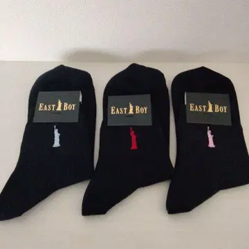 EAST BOY 13cm 길이 네이비 스쿨 삭스 3족 세트