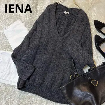 이에나 IENA 울 100% 홀가먼트 케이블 짜임 니트