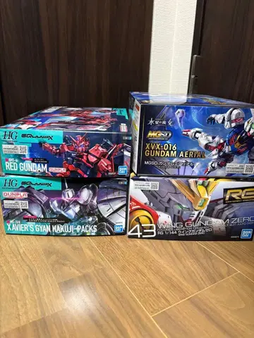 건담 프라모델 세트 HG RG MGSD 4점