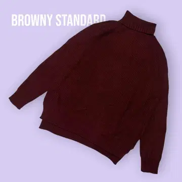 BROWNY STANDARD 버건디 터틀넥 M 사이즈 S972