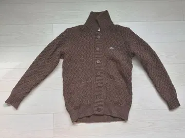 [라코스테] 브라운 가디건 니트 3사이즈 (M)