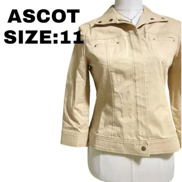 ASCOT 일본제 베이지 계열 코튼 린넨 자켓 11호 구제 의류