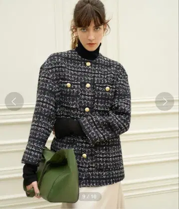 Milia Owen 포켓 디자인 트위드 자켓