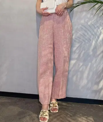 eimy istoire 컬러 트위드 스틱 팬츠