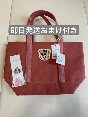 미사용 새상품 올드 테디걸 와펜 토트백 핑크 소