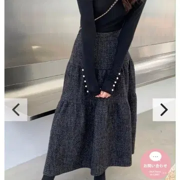 [미사용에 가까운] birthdaybash 펄 슬리브 터틀넥 블랙 M