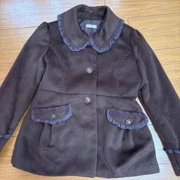 axes femme 여성용 피코트 울 코트 프릴 자켓