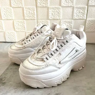 FILA DISRUPTOR 2 WEDGE 휠라 통굽 글리터 스니커즈