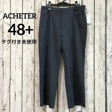 ACHETER 택 포함 미사용 울 빅 사이즈 슬랙스 팬츠