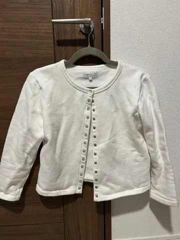 agnesb 에네스베 프레션 가디건 두꺼운 원단 속기모 버튼