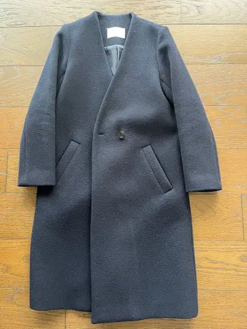 PUBLIC TOKYO 노카라 코트 다크 네이비