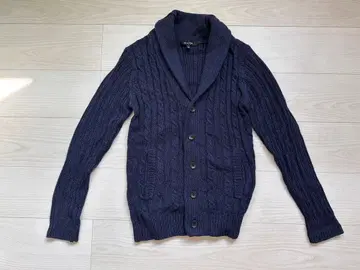 [ 미쉘클랑 ] 네이비 케이블 짜임 가디건 46 사이즈 ( S )
