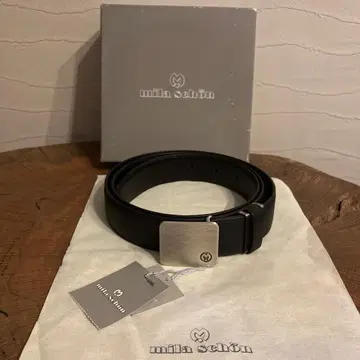 미사용 택 포함 mila schon 실버 925 버클 가죽 벨트