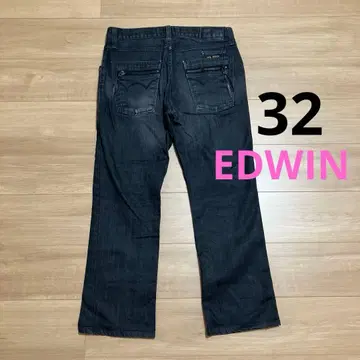 EDWIN XVS 다크 블루 스트레이트 데님 사이즈 32