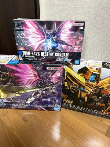 건담 프라모델 세트 HG 데스티니 HG 제우스 실루엣 RG 아카츠키