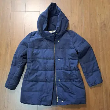 [ 새상품급 ] 네이비 후드 부착 다운 자켓 M 사이즈