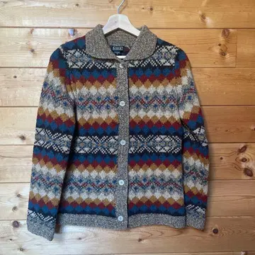 AIGLE 아가일 무늬 니트 스웨터 M