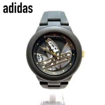 adidas 로고 손목시계 블랙