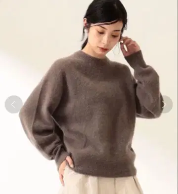 Demi-Luxe BEAMS / 플러피 크루넥 니트