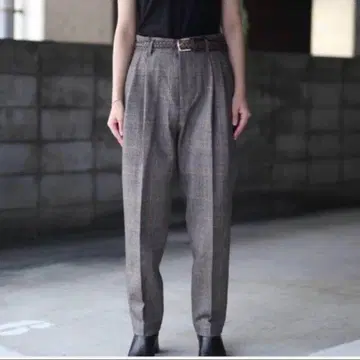 stein 19aw two tuck wide trousers