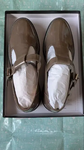 Odeue e Odile [웹 한정판] 스트랩 플랫슈즈 (그레이)