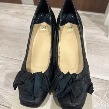 ing 블랙 리본 플랫슈즈