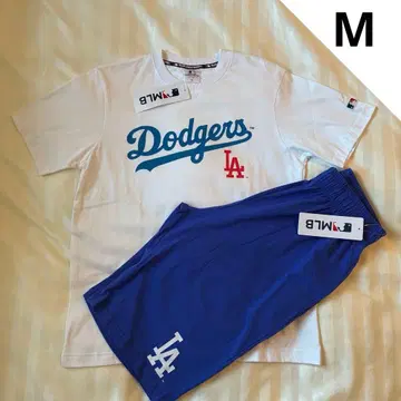 MLB 공식 다저스 셋업 T셔츠 하프 팬츠 남성용 M