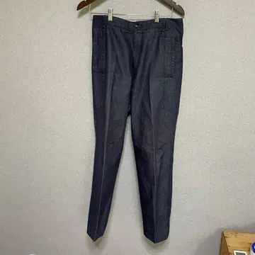 HILTON 힐튼 데님 슬랙스 인디고 레어 센터