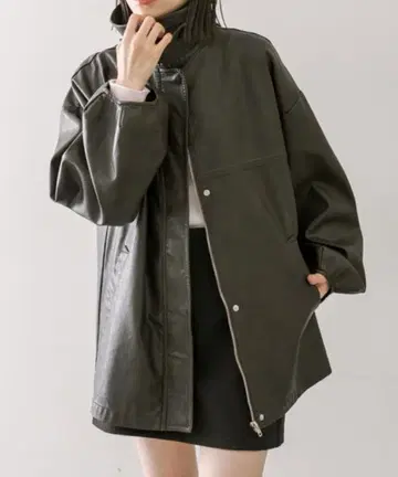 mystic 인조 가죽 자켓 아우터 블루종