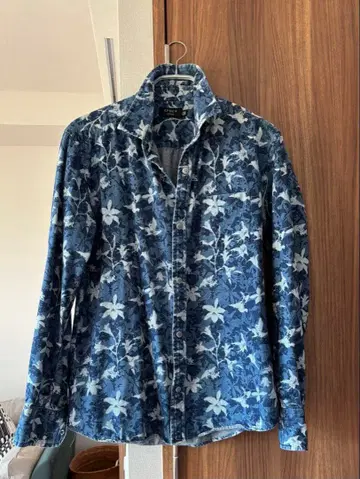 EPOCA Uomo 꽃무늬 데님 셔츠 긴팔