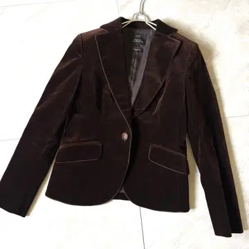23구 벨로아 테일러드 자켓 다크 브라운 38 새상품급