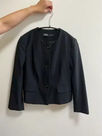 ZARA 노카라 자켓 블랙