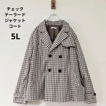 빅 사이즈 5L 새상품 체크 자켓 코트 루즈핏 자켓
