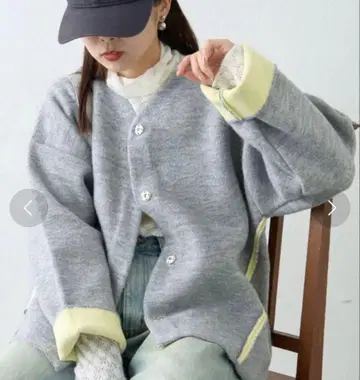 CIAOPANIC TYPY 리버서블 배색 야크 니트 자켓