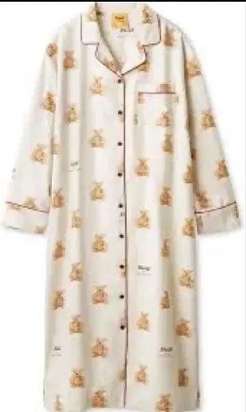 젤라피케 올 패턴 플란넬 셔츠 원피스 룸웨어