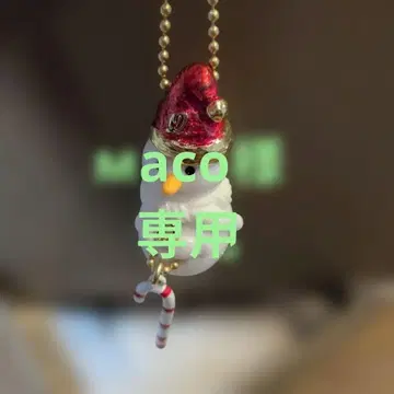 Q-pot 눈사람 스노우맨 목걸이 크리스마스 참 한정판