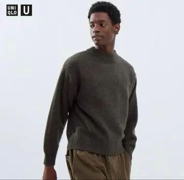 유니클로 U 프리미엄 라무 로게이지 스웨터 L 미사용 새상품