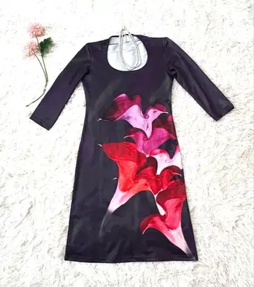 30. Otto 꽃무늬 그라데이션 긴팔 원피스 M