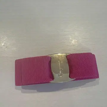 Ferragamo 퍼플 리본 헤어 클립