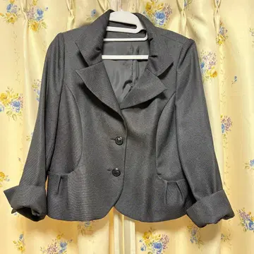 빅 사이즈 4L 다크 그레이 테일러드 자켓 3 버튼 포멀